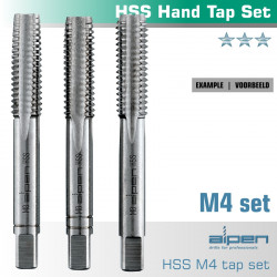 H& Tap Set In Pouch M4 Hss 0.7mm Pitch