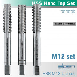 H& Tap Set In Pouch M12 Hss 1.75mm Pitch
