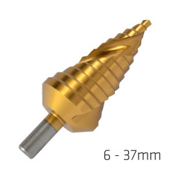 ALPEN Step Drill Hss Co5 Tin 6-37mm