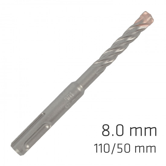 Force X 8.0 X 110/050 Sds-plus Rebar Drill Bit X4 Cutting Edges - Bulk Force X 8.0 X 110/050 Sds-plus Rebar Drill Bit X4 Cutting Edges - Bulk