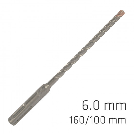 Force X 6.0 X 160/100 Sds-plus Rebar Drill Bit X4 Cutting Edges - Bulk Force X 6.0 X 160/100 Sds-plus Rebar Drill Bit X4 Cutting Edges - Bulk
