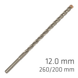 Force X 12.0 X 260/200 Sds-+ Rebar Drill Bit X4 Cutting Edges