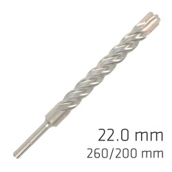 Force X 22.0 X 250/200 Sds-+ Rebar Drill Bit X4 Cutting Edges