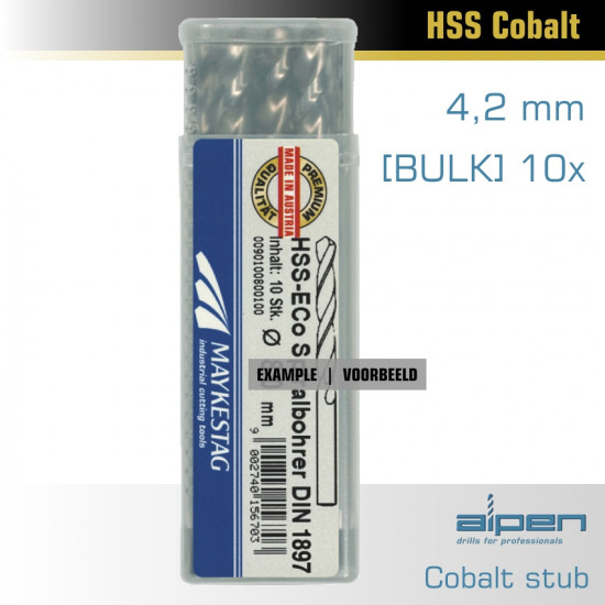 ALPEN Cobalt Drill Short Bulk 4.2mm ALPEN Cobalt Drill Short Bulk 4.2mm