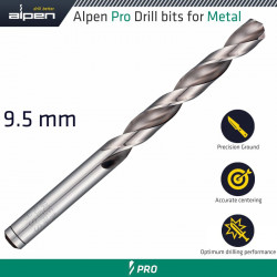 ALPEN Pro Hss Drill Din 338 Rn 135 With Split Point 9.5mm Bulk