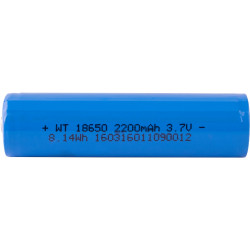 Battery 18650 Lithium 2200mah Rechargeable Carded 1pc