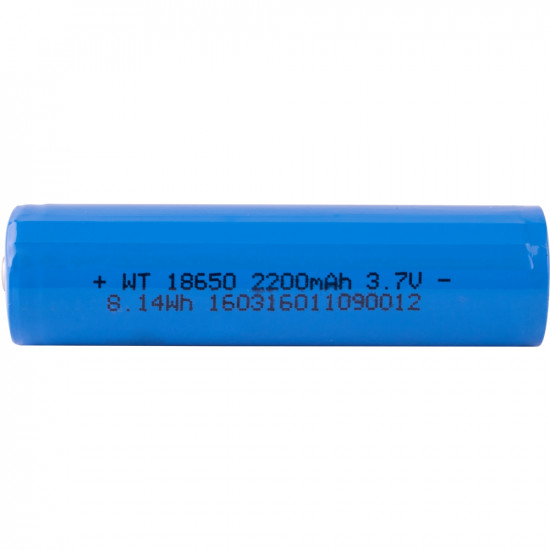 Battery 18650 Lithium 2200mah Rechargeable Carded 1pc
