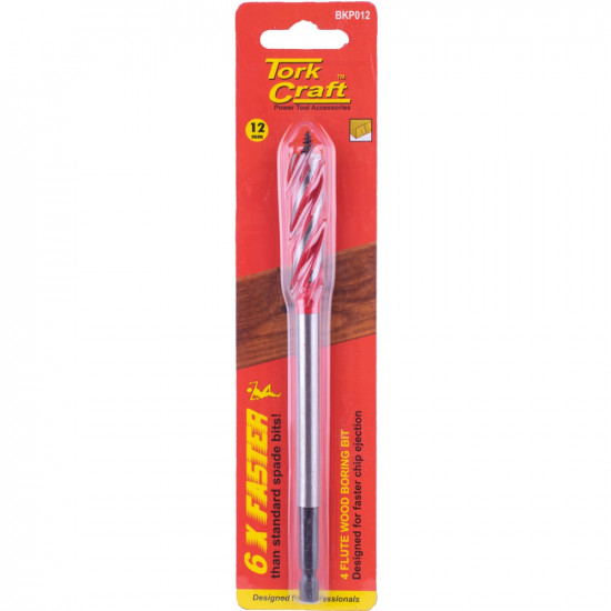4 Flute Wood Boring Bit 12mm 4 Flute Wood Boring Bit 12mm