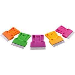 Mini Razor Scraper 60pc Per C&y Jar 5 Assorted Colours