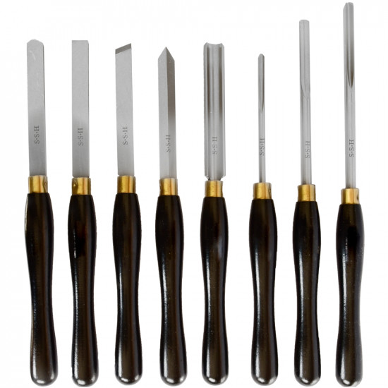 Chisel Set Wood Turning Hss 8 Piece Wooden Case Chisel Set Wood Turning Hss 8 Piece Wooden Case