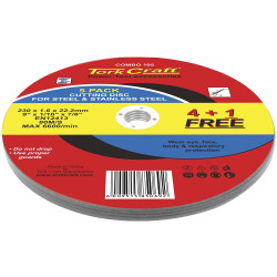 4+1 Free Cutting Disc Metal 230x1.6x22.22mm