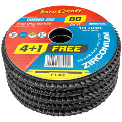 Flap Disc Zirconium 115mm 80 Grit Flat 4+1 Free