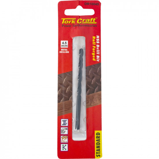 Drill Bit Hss Standard 4.5mm 1/card Drill Bit Hss Standard 4.5mm 1/card