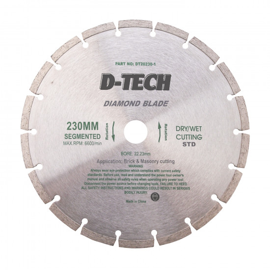 Diamond Blade Segmented Std. 230x22,23mm Screed/brick/masonry