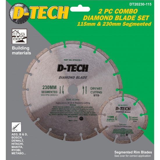 Diamond Blade 230mmx22.22mm+115mmx22.2mm Segemented Diamond Blade 230mmx22.22mm+115mmx22.2mm Segemented
