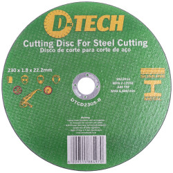 Cutting Disc Industrial Metal 230 X 1.8 X 22.2 Mm 100pc