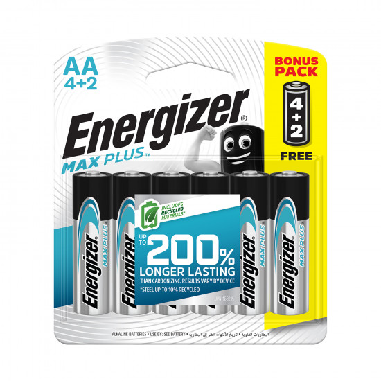 ENERGIZER Maxplus Aa - 6pack 4+2 Free (moq 12) ENERGIZER Maxplus Aa - 6pack 4+2 Free (moq 12)