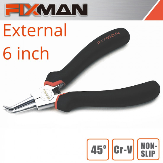 FIXMAN External Circlip Pliers 6'/145mm X 45 Deg FIXMAN External Circlip Pliers 6'/145mm X 45 Deg