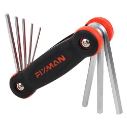 FIXMAN Hex Key Wrench Set 9pce (h5/64-h3/32-h1/8-h9/64-h5/32-h3/16-h7/