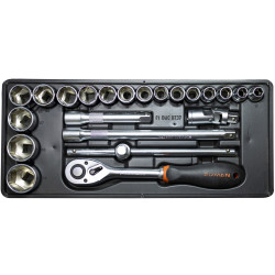 FIXMAN 22-pc 1/2' Dr.sockets & Accessories