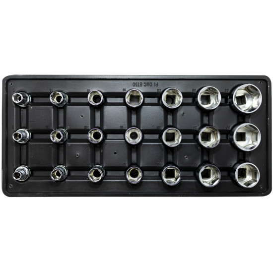 FIXMAN Tray 21 Piece 1/2' Drive Sockets FIXMAN Tray 21 Piece 1/2' Drive Sockets