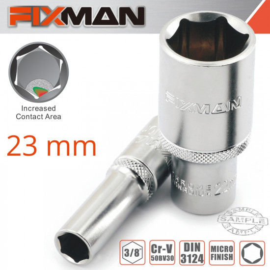 FIXMAN 3/8' Dr Deep Socket 23mm FIXMAN 3/8' Dr Deep Socket 23mm
