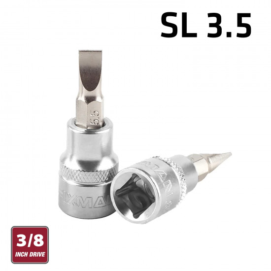 FIXMAN 3/8' Dr.bit Socket Sl3.5 Slotted Screwdriver Bit FIXMAN 3/8' Dr.bit Socket Sl3.5 Slotted Screwdriver Bit
