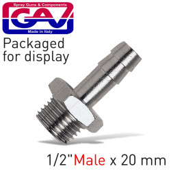 Hose Adaptor 1/2'male X 20mm Hose Packaged