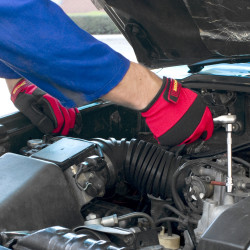 Work Glove X-large-all Purpose Red With Touch Finger