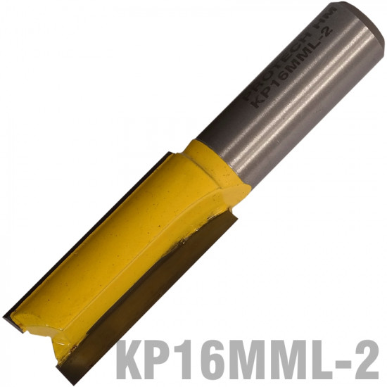 Straight Bit 16mm X 38mm Cut 2 Flute Metric 1/2' Shank Straight Bit 16mm X 38mm Cut 2 Flute Metric 1/2' Shank
