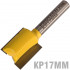 Straight Bit 17mm X 20mm Cut 2 Flute Metric 1/4' Shank