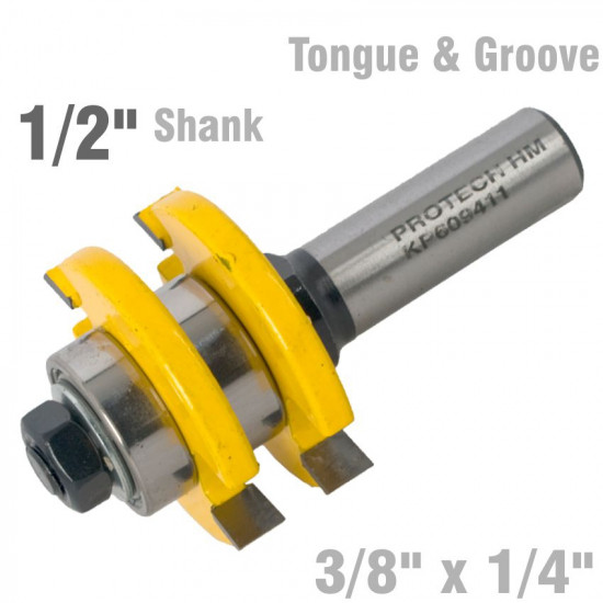 Tongue & Groove Assembly 3/8' X 1/4' 1/2' Shank Tongue & Groove Assembly 3/8' X 1/4' 1/2' Shank