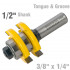 Tongue & Groove Assembly 3/8' X 1/4' 1/2' Shank
