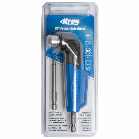 KREG 90 Dedgree Pocket Hole Driver Angle 1/4 Hex Drive KREG 90 Dedgree Pocket Hole Driver Angle 1/4 Hex Drive