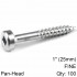 KREG Zinc Pocket Hole Screws 25mm 1.00' #6 Fine Thread Pan Head 100ct