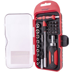 29pc Ratcheting Screwdriver & T-h&le Tool Set
