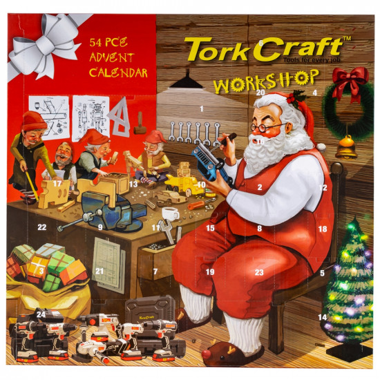 TORK CRAFT 54pc Advent Calendar Tool Set TORK CRAFT 54pc Advent Calendar Tool Set