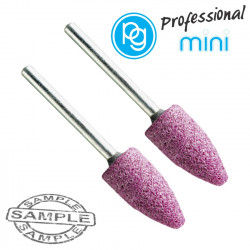 Ruby Grinding Stones 10x20mm. Bullet.sh3mm.2pcs