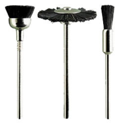 Assorted Black Bristle Brushes. 3pcs