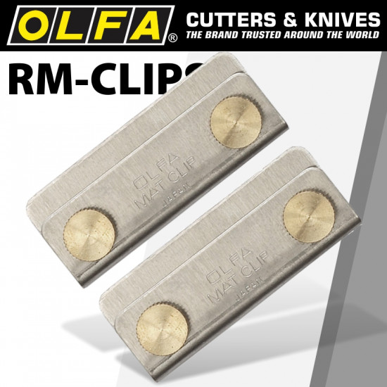 OLFA Clips Pair Holds 2 Or More Mats Together Fits All Mat Brands