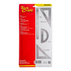 Protractor Ruler & 2 X Traingle Set 4pc