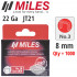Galv Staples 22g Jt21 8mm X 1000pcs MILES No3