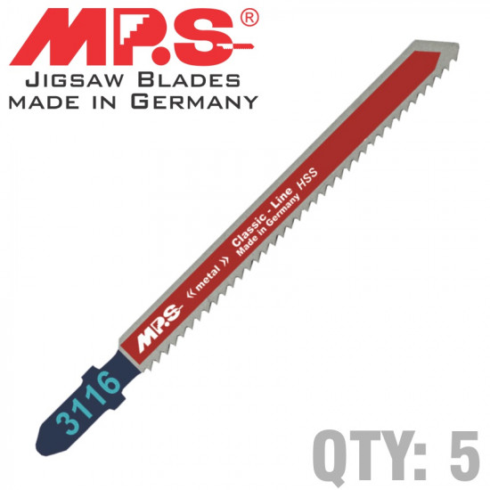 Jigsaw Blade 100mm 12tpi Tapered T-shank T101a Jigsaw Blade 100mm 12tpi Tapered T-shank T101a