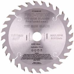 Saw Blade Tct 160x2.2x20x28t Wood Prof. PRO-TECH Fes. Ts55 W28