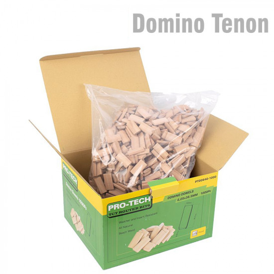 Domino Tenon 6x40mm 1000pc Box Beech Wood Domino Tenon 6x40mm 1000pc Box Beech Wood