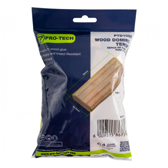Domino Tenon 10x50mm 50pc Pack Beech Wood Domino Tenon 10x50mm 50pc Pack Beech Wood