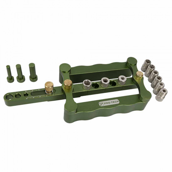 Dowel Jig Self-centering 6/8/10mm Alum. 16mm - 60mm Range Dowel Jig Self-centering 6/8/10mm Alum. 16mm - 60mm Range
