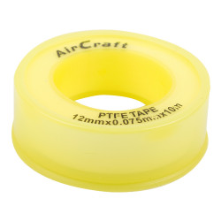 Ptfe Tape 12mmx0.075mmx10m Roll Bulk