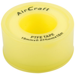 Ptfe Tape 19mmx0.075mmx10m Roll Bulk