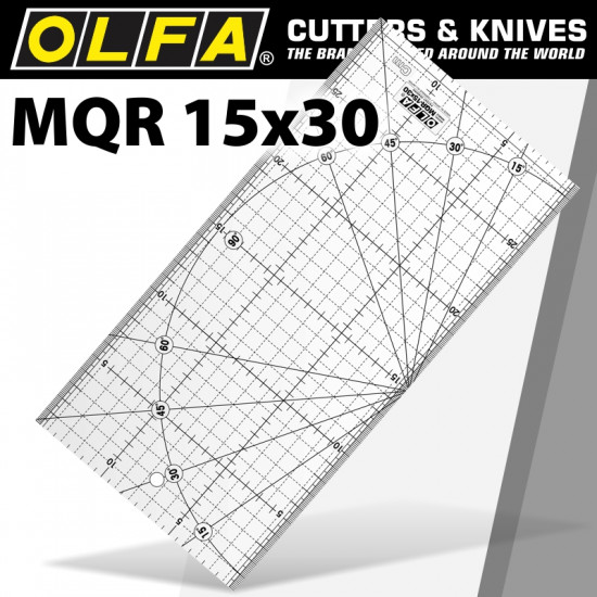 Metric Quilt Ruler 15cm X 30cm - Metric Grid Metric Quilt Ruler 15cm X 30cm - Metric Grid